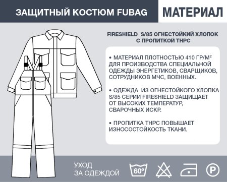 Защитный костюм Fubag размер 48-50 рост 4 в Мурманске фото