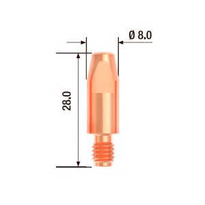 FUBAG Контактный наконечник M6х28 мм ECU D=0.6 мм (10 шт.) в Мурманске фото
