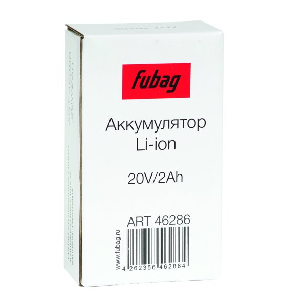 Аккумуляторная батарея FLI5S1P1202 Li-ion к бензиновым газонокосилкам FUBAG с электростартером и минирайдеру (20V/2Ah) в Мурманске фото