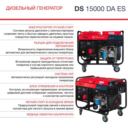 FUBAG Дизельный генератор (трехфазный) с электростартером и коннектором автоматики DS 15000 DA ES в Мурманске фото