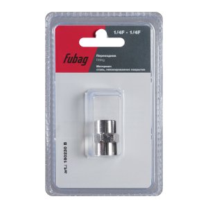 FUBAG Переходник 1/4 дюйма F - 1/4 дюйма F, блистер 1 шт в Мурманске фото