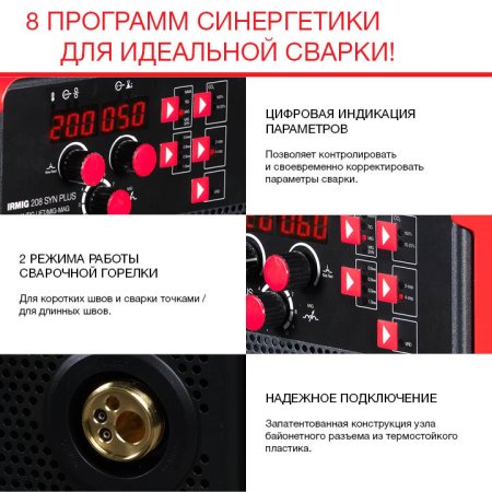 FUBAG Сварочный полуавтомат IRMIG 208 SYN PLUS c горелкой FB 250 3m в Мурманске фото