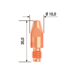 FUBAG Контактный наконечник M8х30 мм ECU D=1.4 мм (10 шт.) в Мурманске фото