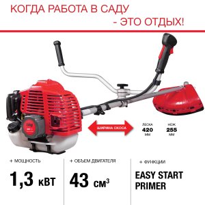 FUBAG Бензиновый триммер FPT 43 + Триммерная леска  сечение витой квадрат L 130 м * 2.4 мм в ПОДАРОК в Мурманске фото