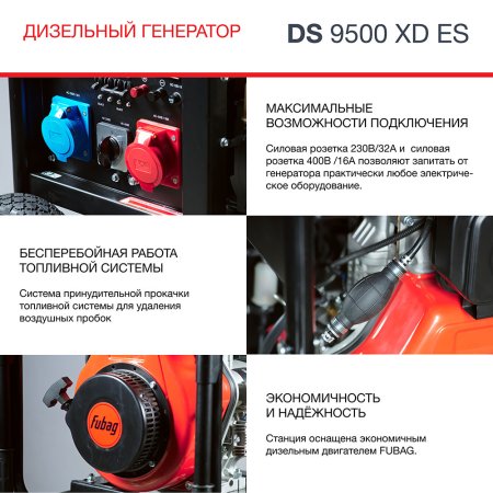 FUBAG Дизельный генератор (одно- и трехфазный) с электростартером DS 9500 XD ES в Мурманске фото