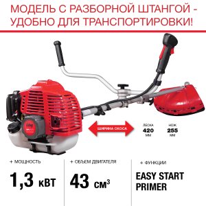 FUBAG Бензиновый триммер FPT 43R + Триммерная леска  сечение витой квадрат L 130 м * 2.4 мм в ПОДАРОК в Мурманске фото